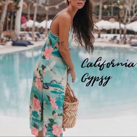 Tropical Print Slip Dress - Picture 3 of 13